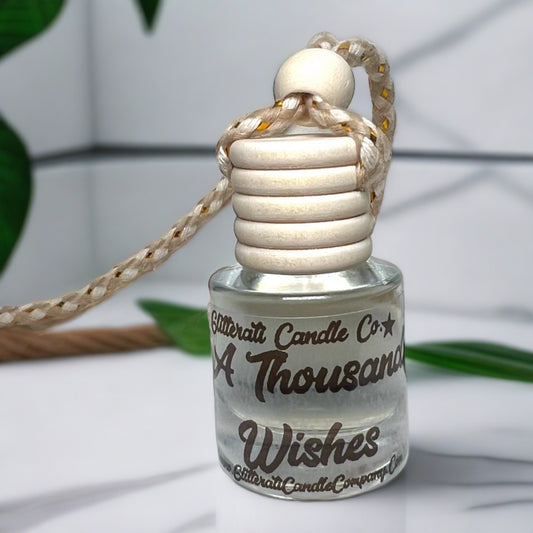 A Thousand Wishes Hanging Car Oil Diffuser Freshener Glass Bottle